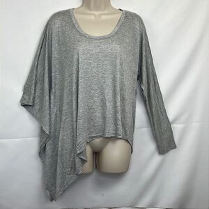 Lanston REVOLVE asymmetric draped tunic top in heathered gray NWT size XS